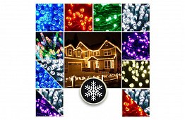 Vianočné vonkajšie LED reťaze - Efektná svetelná reťaz - 21 metrov