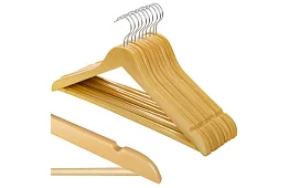 Drevené ramienka na odevy – sada 10 kusov