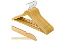 Drevené ramienka na odevy – sada 10 kusov