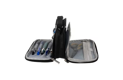 Školská taška - čierna pera s uchom