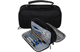 Školská taška - čierna pera s uchom