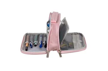 Školské puzdro - ružová pera s uchom