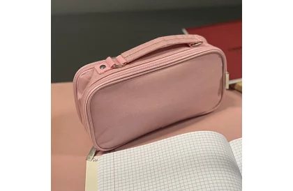 Školské puzdro - ružová pera s uchom