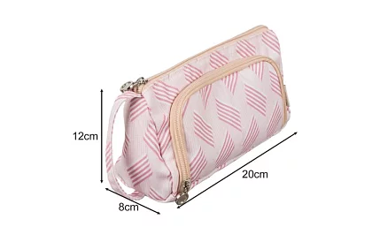 Školské puzdro - ružová pera s vzorom