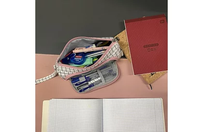 Školské puzdro - kárované puzdro