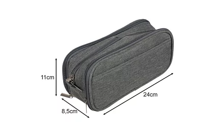 Rozšíriteľné školské puzdro - šedý peračník