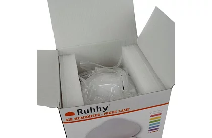 Zvlhčovač s led nočnou lampou s efektom dopadajúceho dažďa