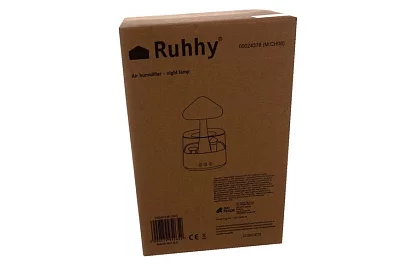 Zvlhčovač s led nočnou lampou s efektom dopadajúceho dažďa