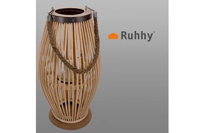 Bambusová lampa - svietnik 23 x 40 cm