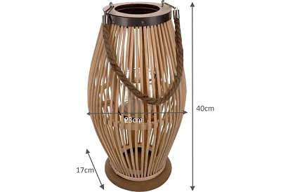 Bambusová lampa - svietnik 23 x 40 cm