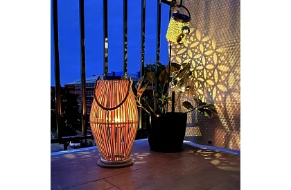 Bambusová lampa - svietnik 23 x 40 cm