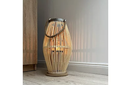 Bambusová lampa - svietnik 23 x 40 cm