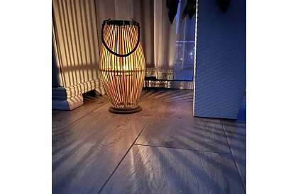 Bambusová lampa - svietnik 23 x 40 cm