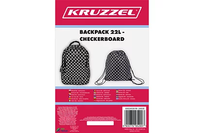 Batoh s kapacitou 22 litrov – šachovnica
