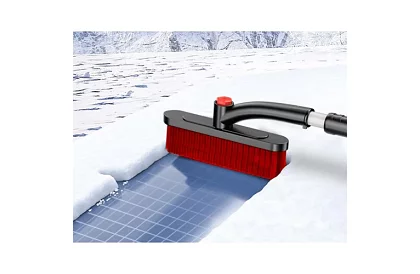 Teleskopická škrabka na okná s kefou na sneh