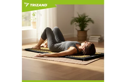 Zdravotná akupresúrna podložka s vankúšom a 2 masážnymi guľôčkami