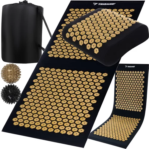 Zdravotná akupresúrna podložka s vankúšom a 2 masážnymi guľôčkami