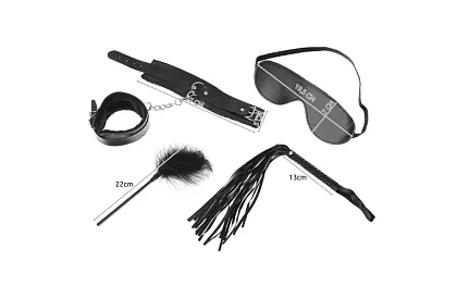 Sada erotických doplnkov - čierna