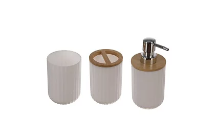 Kúpeľňové doplnky - biela sada 6 kusov