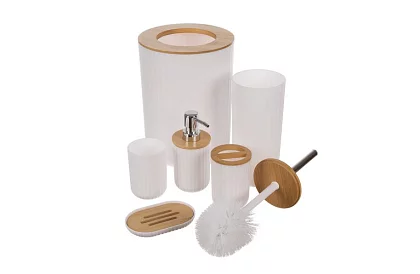 Kúpeľňové doplnky - biela sada 6 kusov