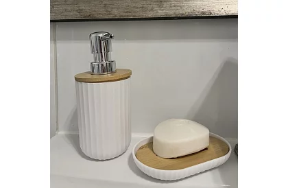 Kúpeľňové doplnky - biela sada 6 kusov