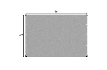 Krycia plachta s okami - 3 x 4 metre