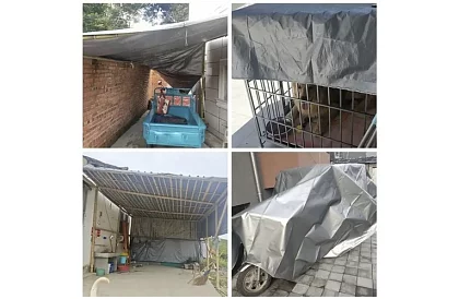 Krycia plachta s okami - 3 x 4 metre