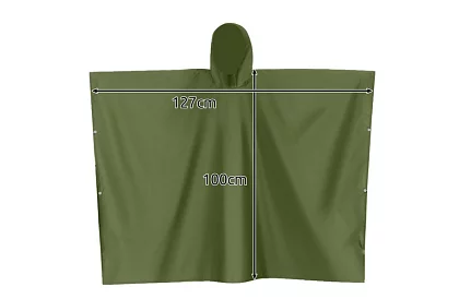 Pončo pláštenka do dažďa - zelená