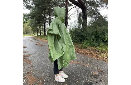 Pončo pláštenka do dažďa - zelená