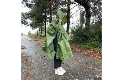 Pončo pláštenka do dažďa - zelená