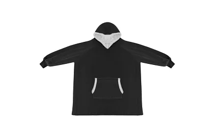 Veľká oversize mikina - čierna deka
