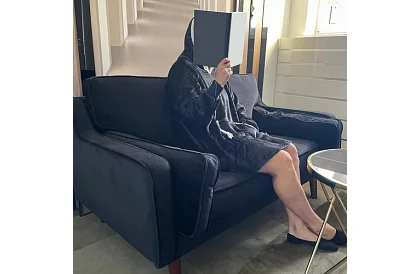 Veľká oversize mikina - čierna deka