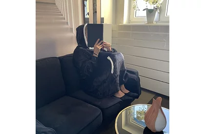 Veľká oversize mikina - čierna deka