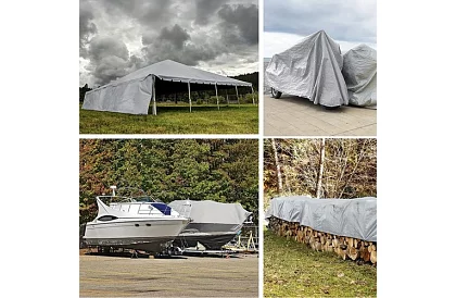 Krycia plachta s okami - 4 x 5 metrov