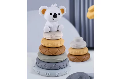 Mäkké senzorické bloky pre deti – sada 12 ks + medvedík Koala