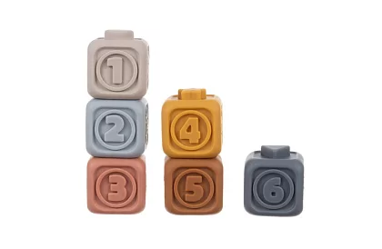 Mäkké senzorické bloky pre deti – sada 12 ks + medvedík Koala