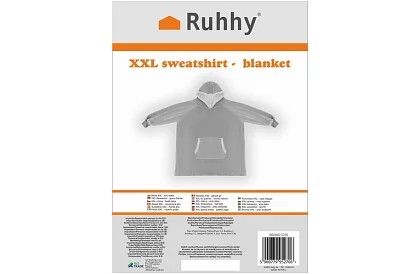 Veľká oversize mikina - šedá deka