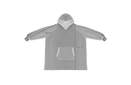 Veľká oversize mikina - šedá deka