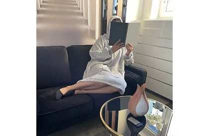 Veľká oversize mikina - šedá deka