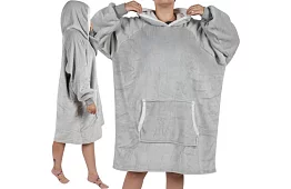 Veľká oversize mikina - šedá deka