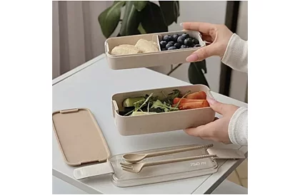 Svačinový box s príborom - obedový box 750ml