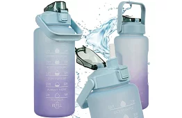 Veľká motivačná fľaša na vodu 2000 ml