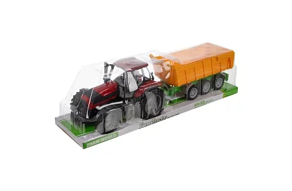 Veľký traktor s vlekom