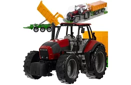 Veľký traktor s vlekom