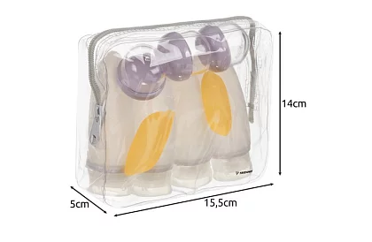 Cestovné fľaštičky na kozmetiku - sada do lietadla