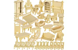 Drevený nábytok do domčeka pre bábiky