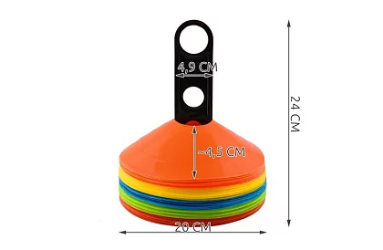 Tréningové farebné kužele – 50 kusov