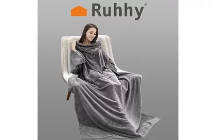 Televízna deka - župan XXL - Svetlo šedá