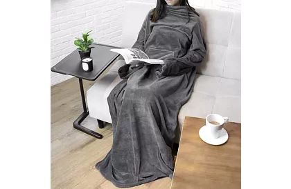 Televízna deka - župan XXL - Svetlo šedá