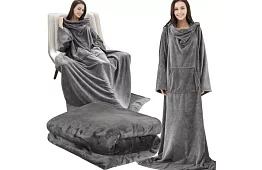 Televízna deka - župan XXL - Svetlo šedá